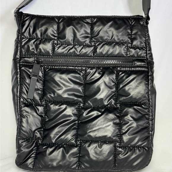 Pajar Canada Black Shiny Quilted Hobo Cross Body - Picture 2 of 6
